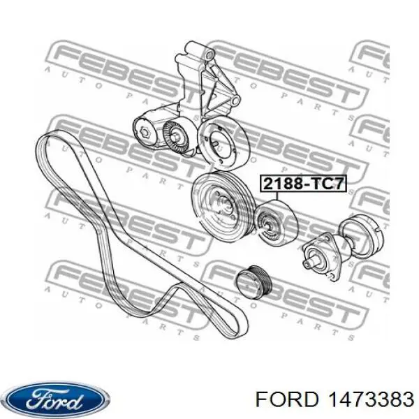 Rodillo guia Ford 1473383