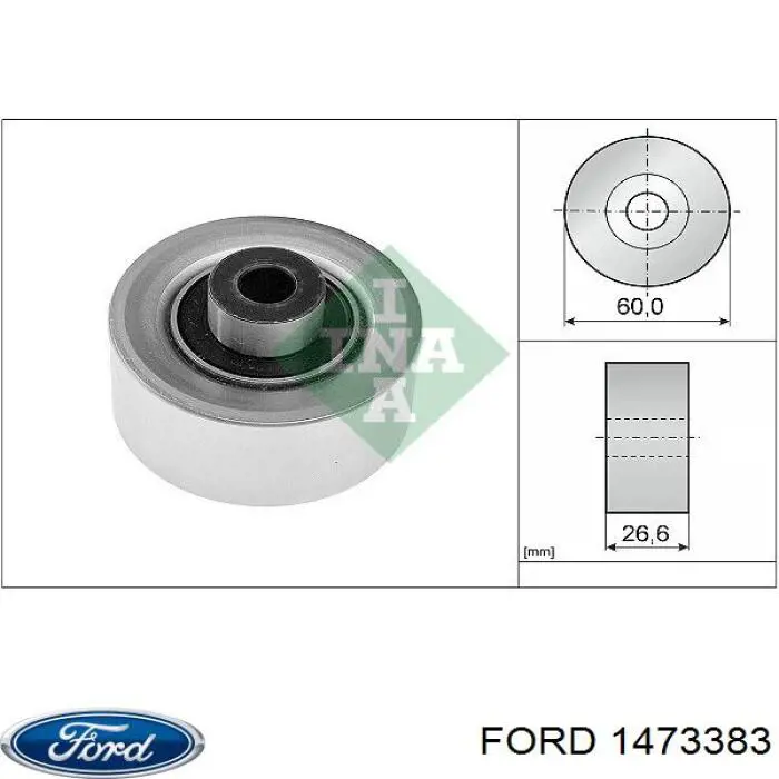 Polea inversión/guía, correa auxiliar servicios Ford 1473383 precio, desde 21,95 EUR