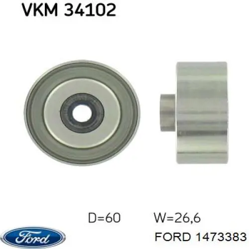 Comprar 1473383 Ford Polea inversión/guía, correa poli V