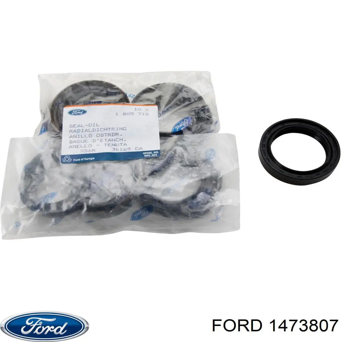 Retén de cigüeñal frontal 1473807 Ford