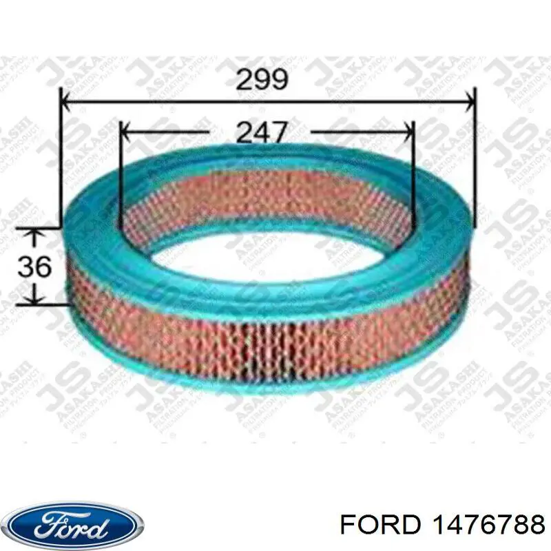 1476788 Ford espaciador (anillo de goma Muelle Inferior Delantero)