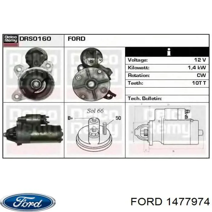 Comprar 1477974 Ford Motores de arranque
