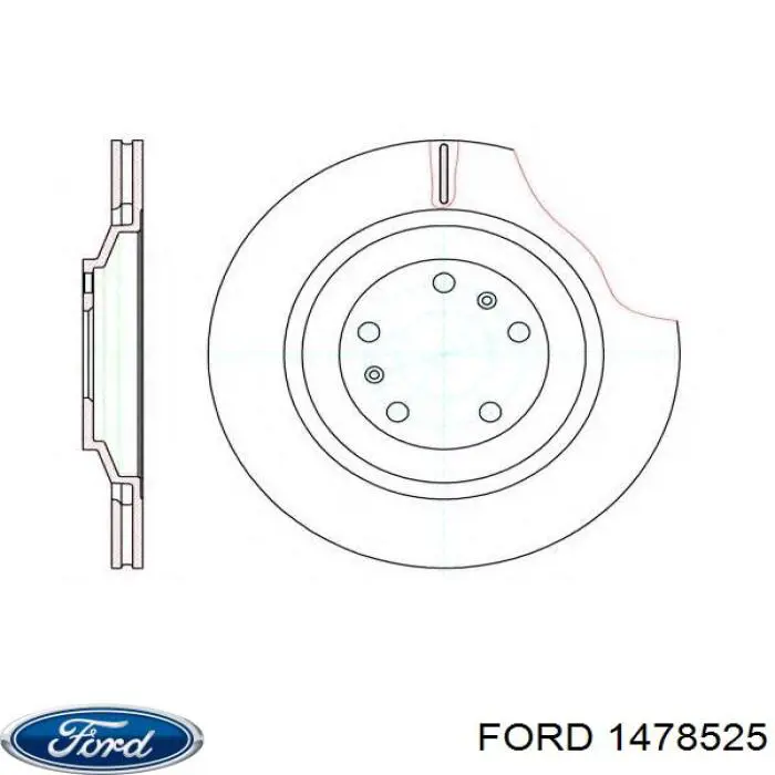 1478525 Ford pinza de freno delantera izquierda