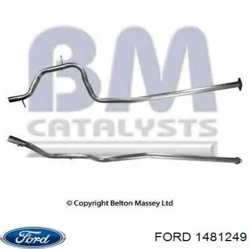 1460214 Ford silenciador del medio