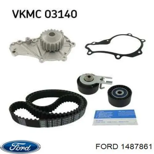 Perno de la polea del cigüeñal 1487861 Ford