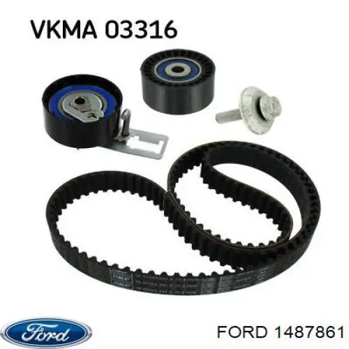1487861 Ford Perno de la polea del cigüeñal