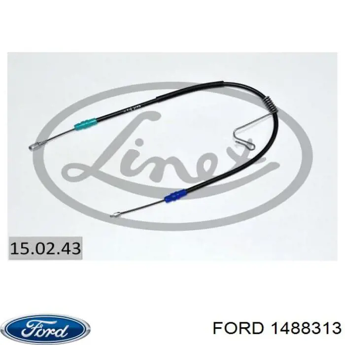 1488313 Ford cable de freno de mano trasero derecho