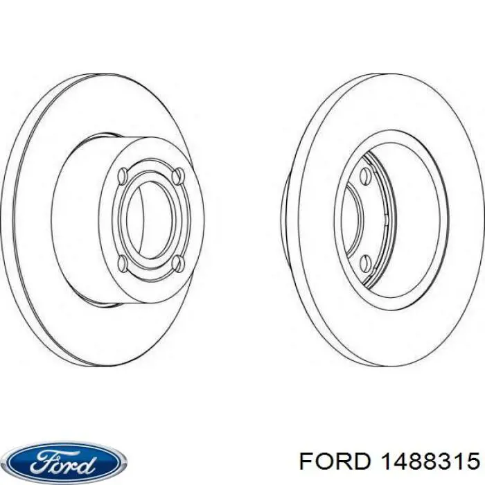 1488315 Ford cable de freno de mano trasero izquierdo