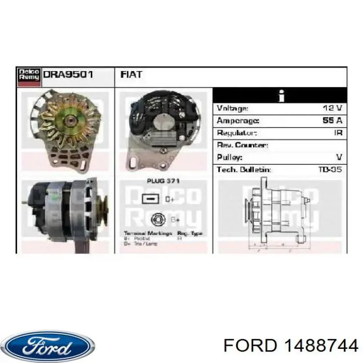 1386372 Ford cremallera de dirección