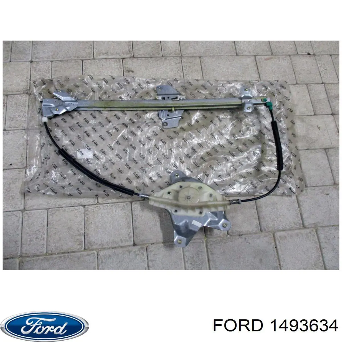 1493634 Ford mecanismo de elevalunas, puerta delantera izquierda