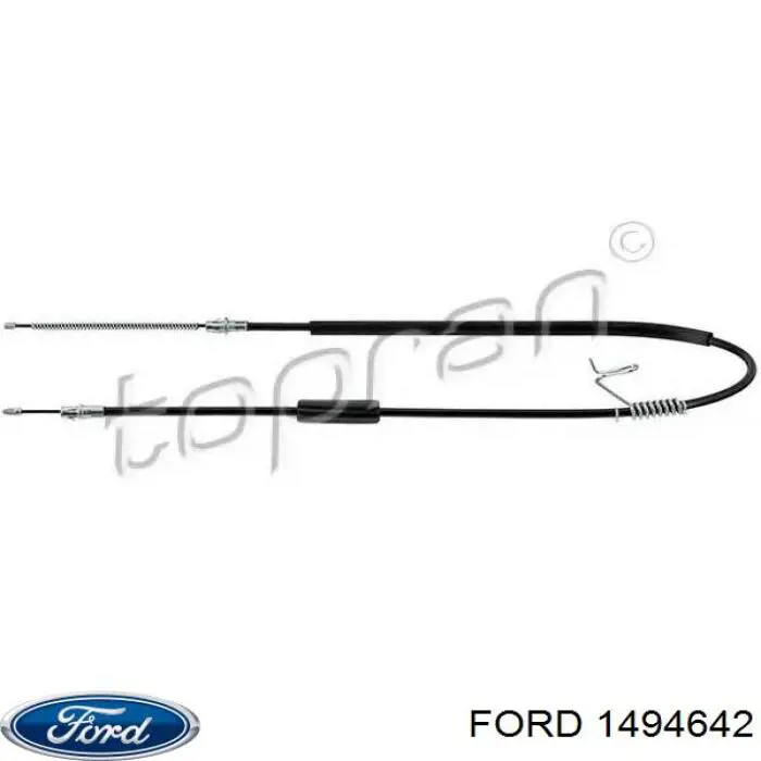 1494642 Ford cable de freno de mano trasero izquierdo