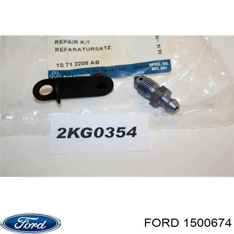 Válvula de purga de la pinza de freno delantera Ford 1500674 precio, desde 47,67 EUR
