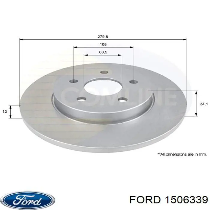 Comprar 1506339 Ford Disco de freno trasero