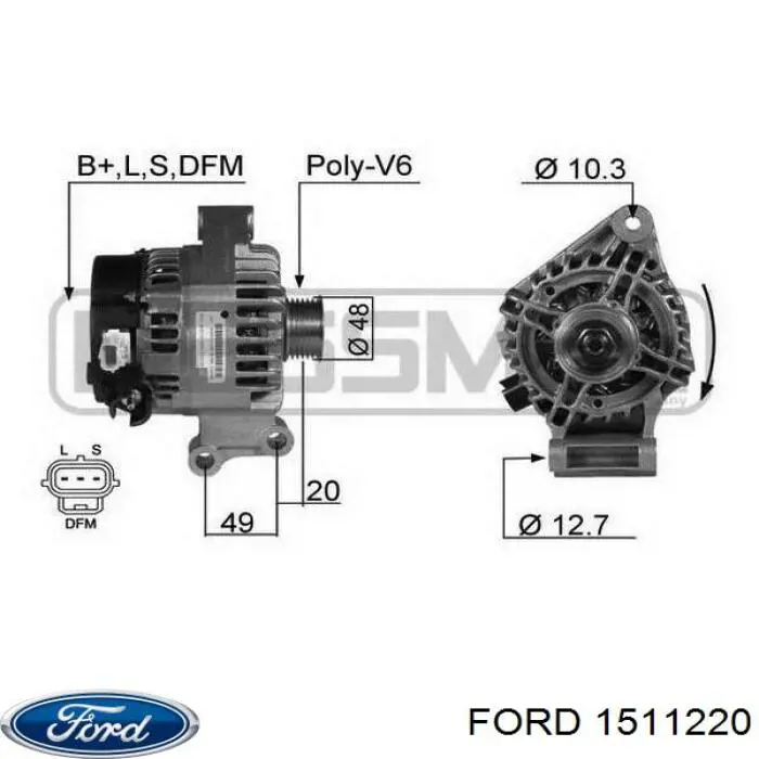 1511220 Ford alternador