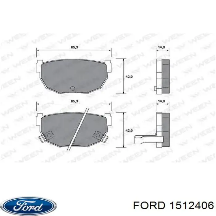 1512406 Ford resistencia de calefacción