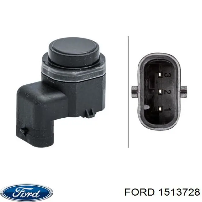 1513728 Ford sensor alarma de estacionamiento (packtronic Frontal)