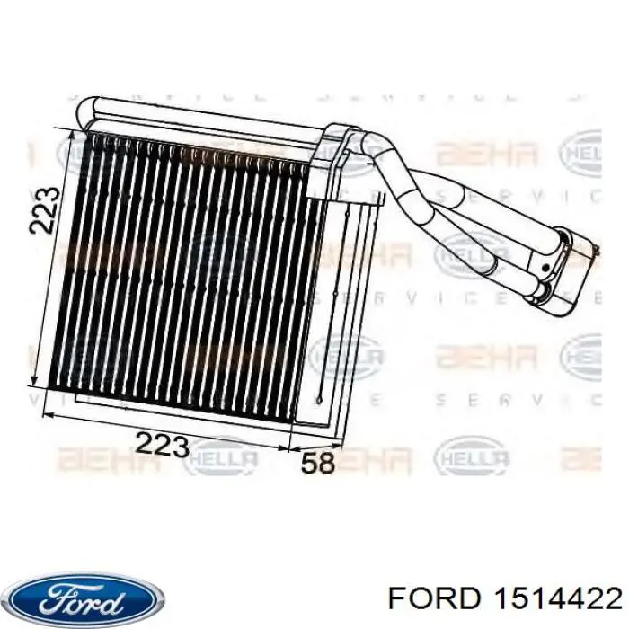 Evaporador de aire acondicionado Ford 1514422 precio, desde 81,31 EUR