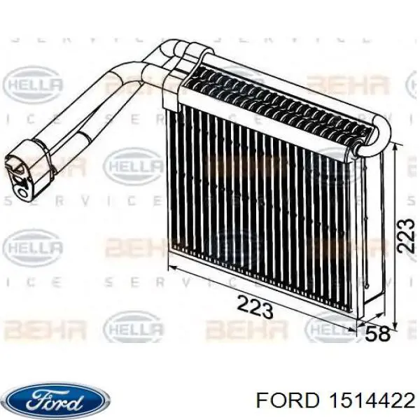 1514422 Ford Evaporador, aire acondicionado