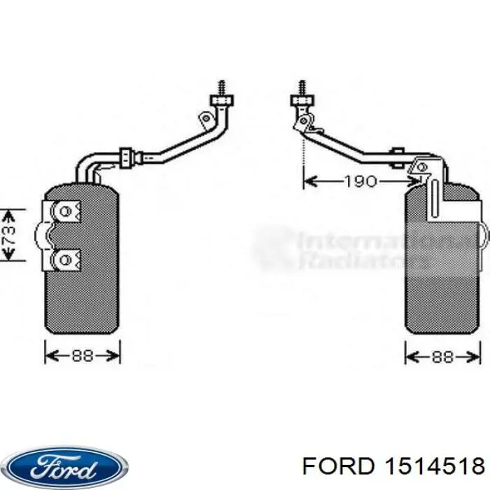 1514518 Ford receptor-secador del aire acondicionado