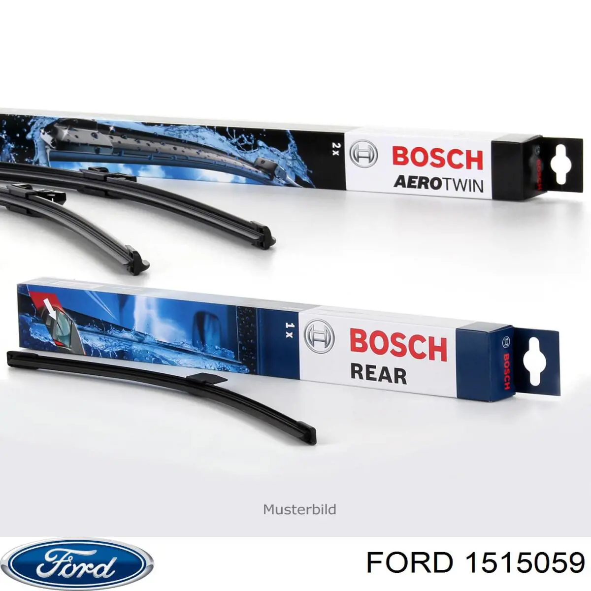 Comprar 1515059 Ford Juego de escobillas de luna delantera, 2 piezas
