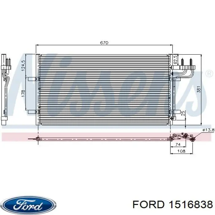 1516838 Ford condensador aire acondicionado