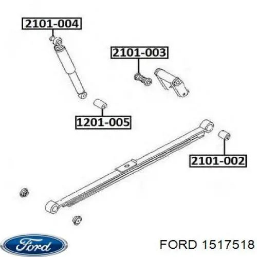 Buje de amortiguador trasero Ford 1517518 precio, desde 4,43 EUR