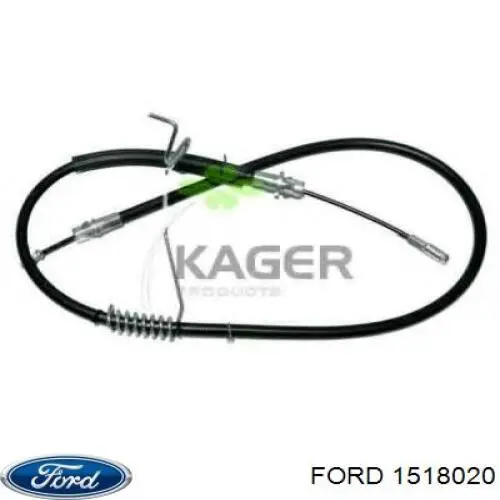 1518020 Ford cable de freno de mano trasero izquierdo