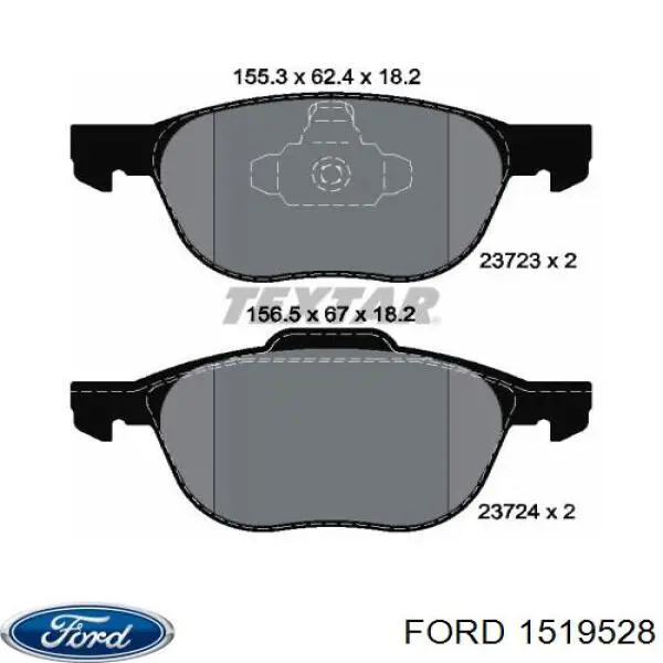 1519528 Ford pastillas de freno delanteras