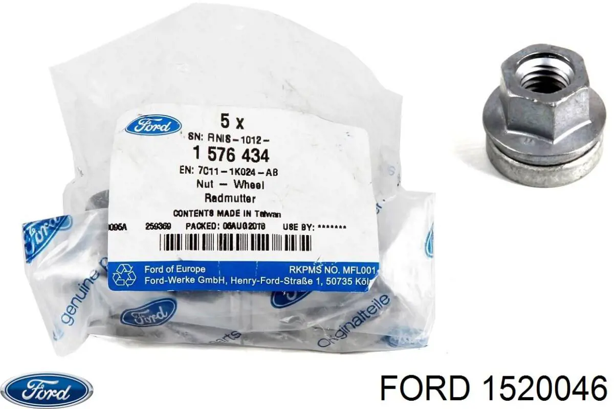 1520046 Ford tuerca de rueda