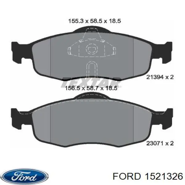 Comprar 1521326 Ford Pastillas delanteras de freno
