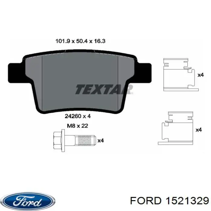Comprar 1521329 Ford Pastillas de freno traseras