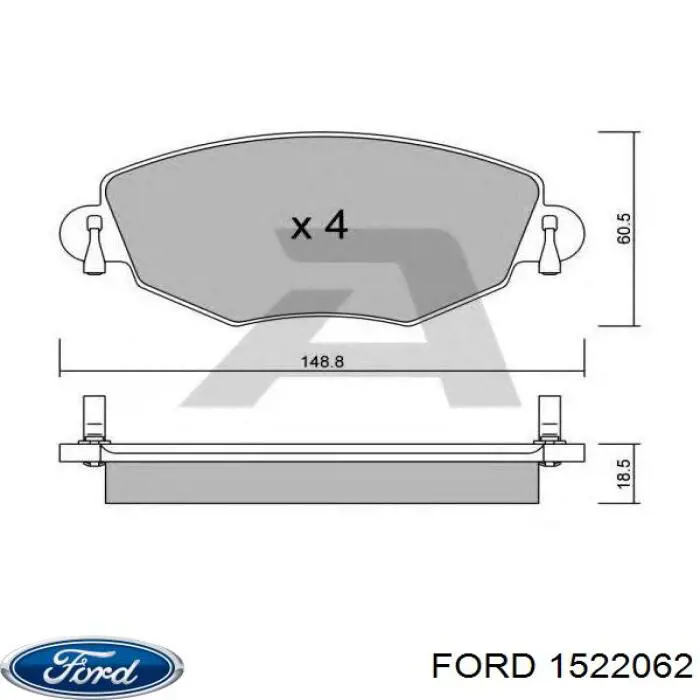 1522062 Ford pastillas de freno delanteras