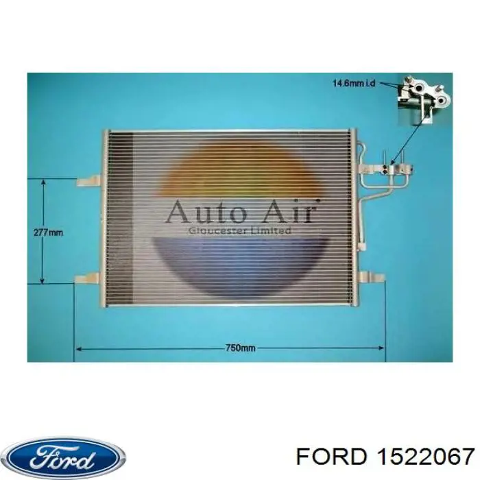 1522067 Ford condensador aire acondicionado