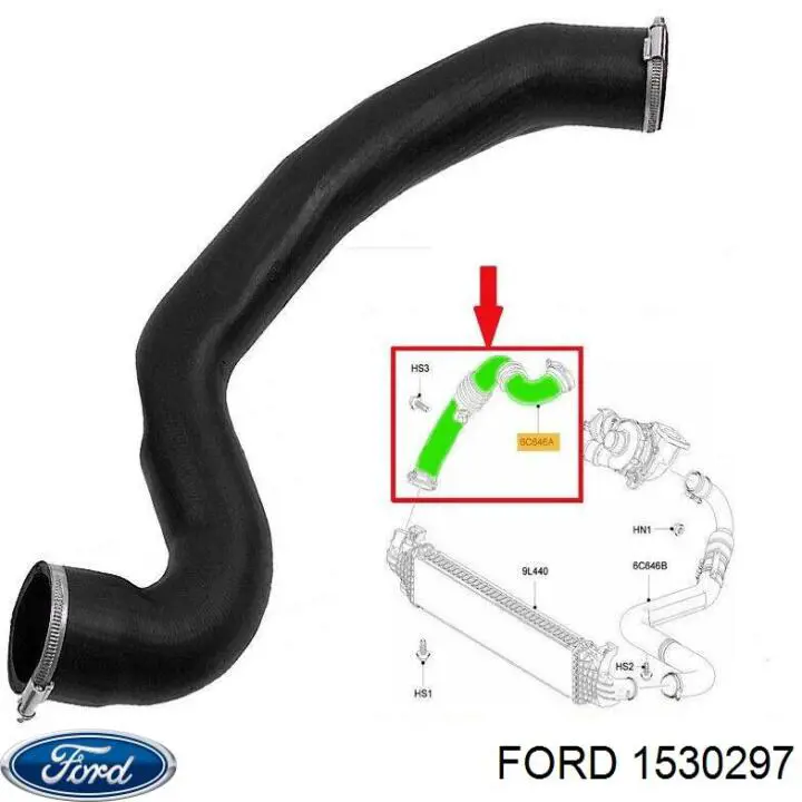 Manguera del intercooler Ford 1530297 precio, desde 46,68 EUR