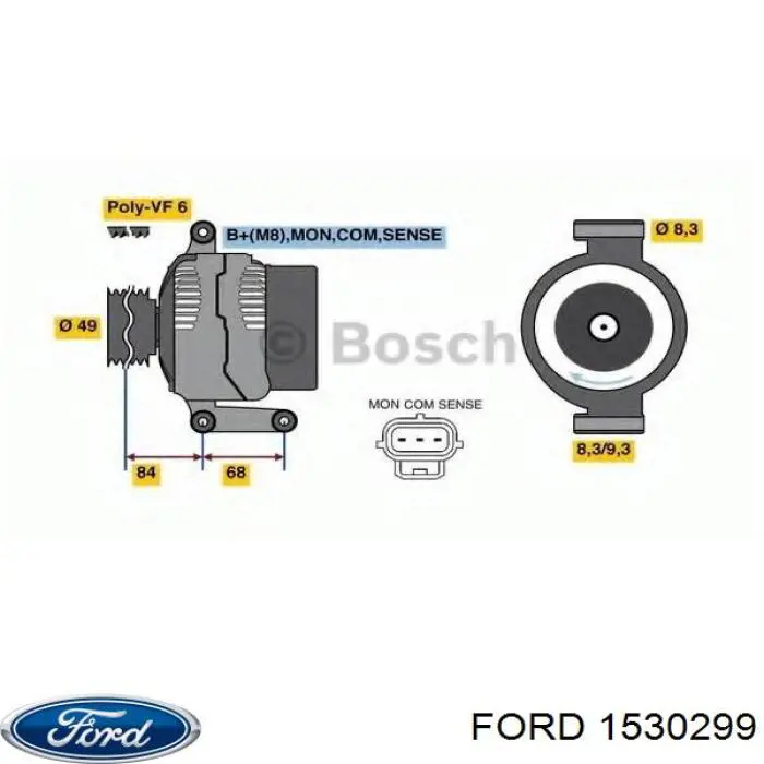 1530299 Ford Alternador de coche