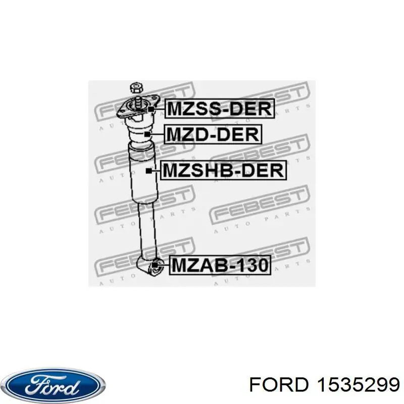 1535299 Ford copela de amortiguador trasero