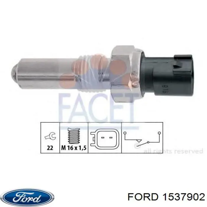 Comprar 1537902 Ford Interruptor de luz de marcha atrás
