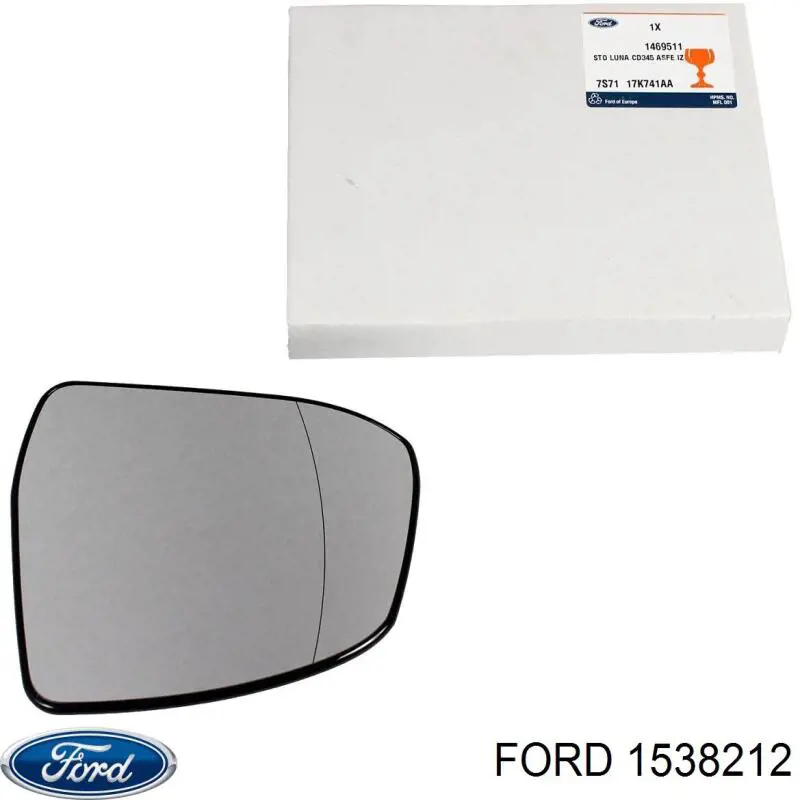 Cristal de Retrovisor Exterior Izquierdo Ford 1538212