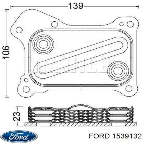 1539132 Ford radiador de aceite