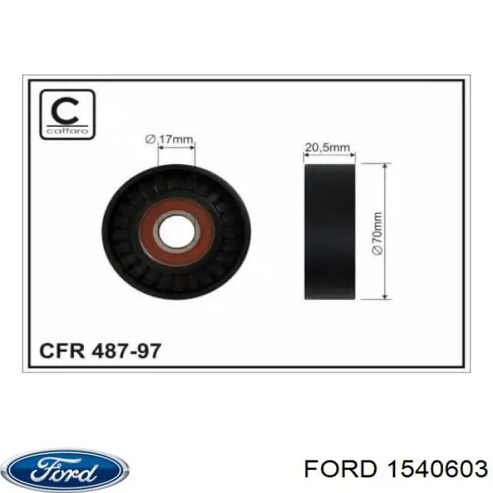 Tensor de la correa trapecial Ford 1540603 precio, desde 20,44 EUR