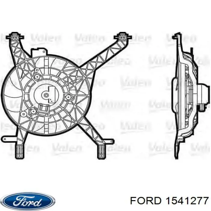 1541277 Ford ventilador (rodete +motor refrigeración del motor con electromotor completo)