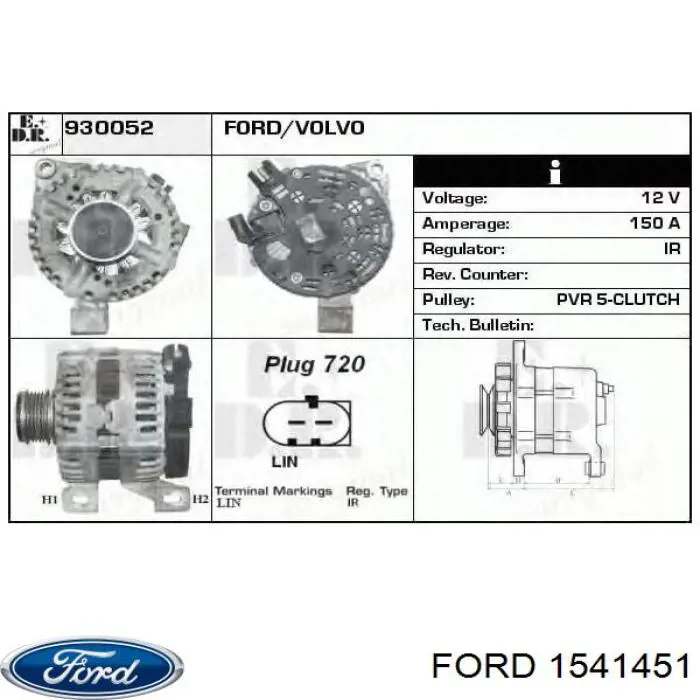 1541451 Ford alternador