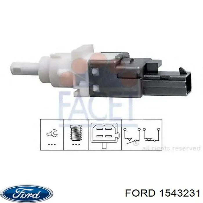 1543231 Ford interruptor luz de freno