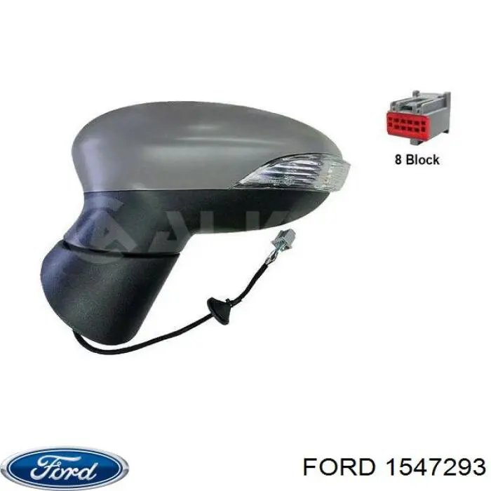 1594584 Ford espejo retrovisor izquierdo