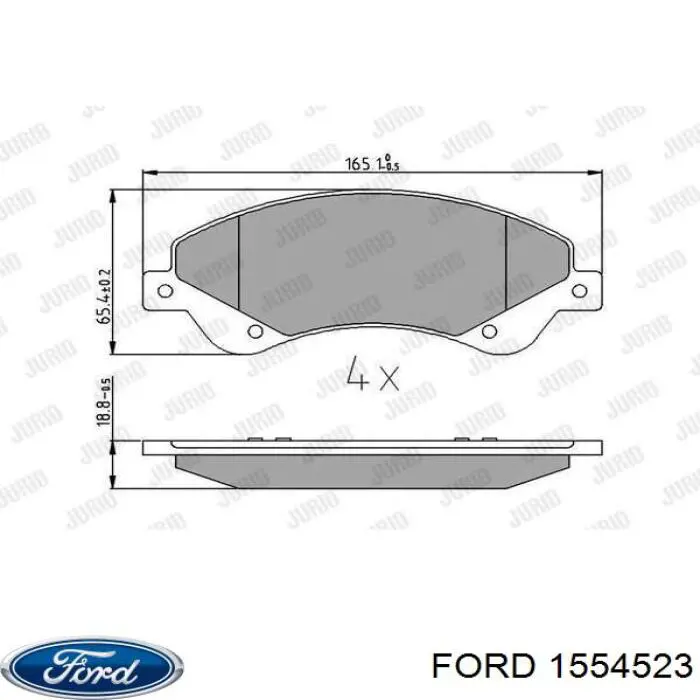 1554523 Ford pastillas de freno delanteras