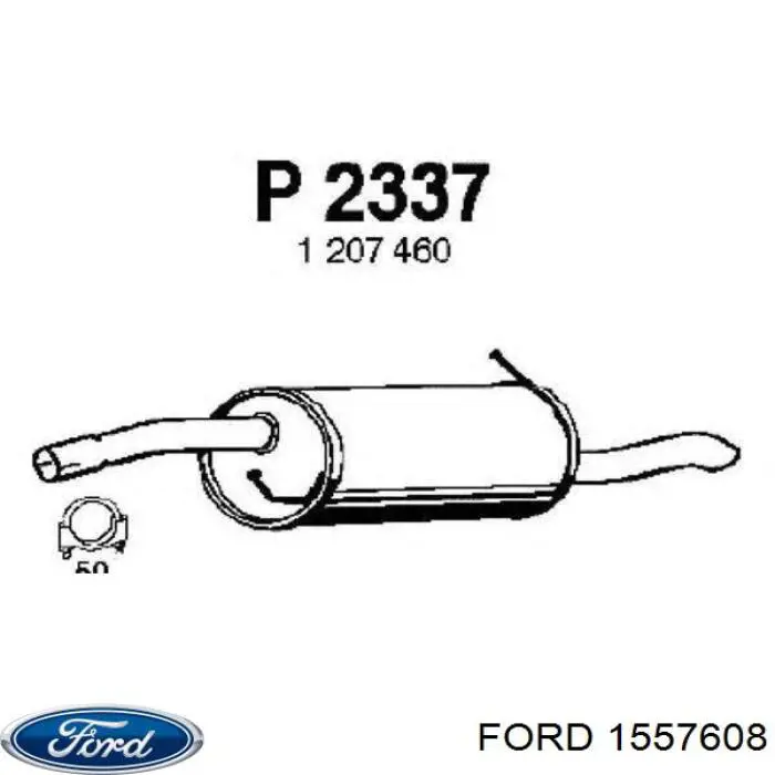 1557608 Ford silenciador posterior