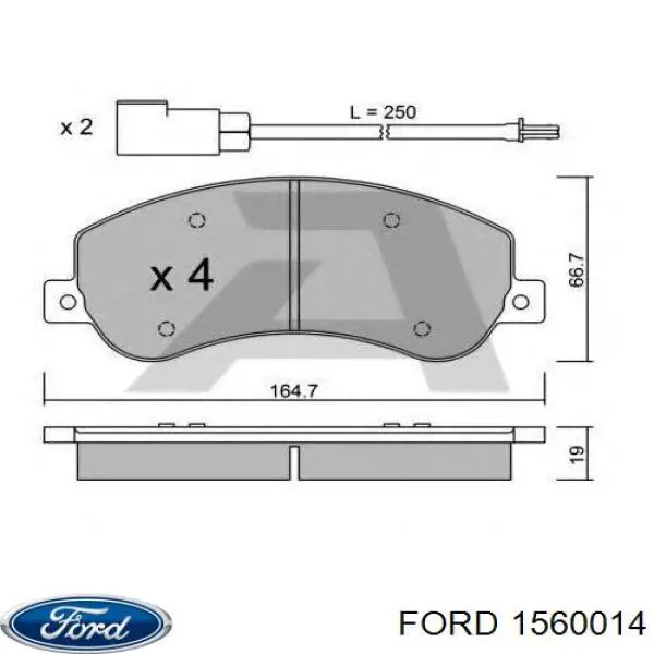 Pastillas de freno delanteras Ford Transit 6 V347/8
