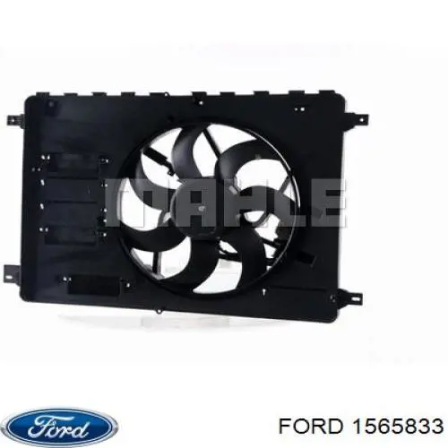 1565833 Ford difusor de radiador, ventilador de refrigeración, condensador del aire acondicionado, completo con motor y rodete