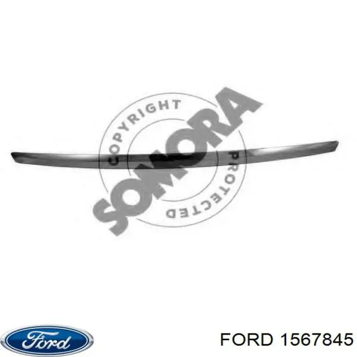 1567845 Ford moldura de capó