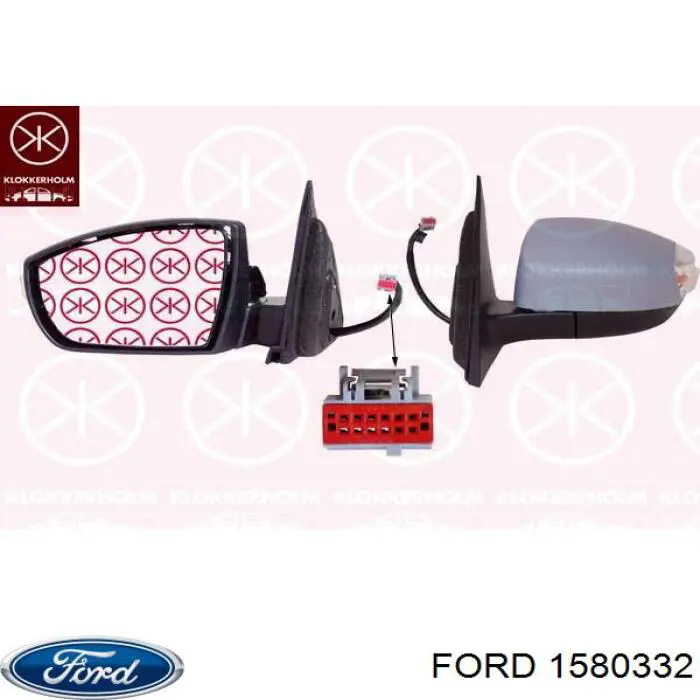 1481658 Ford espejo retrovisor izquierdo